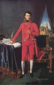  Auguste Canvas - Bonaparte as First Consul Neoclassical Jean Auguste Dominique Ingres